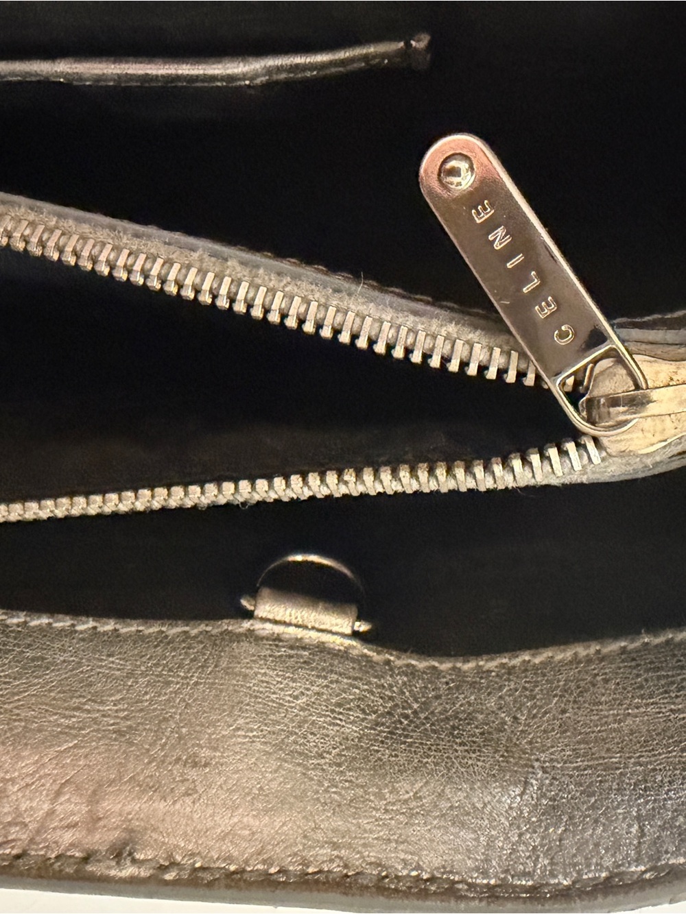 Celine Metallic Silver Pebbled Leather Boogie Tote - Picture 11 of 16